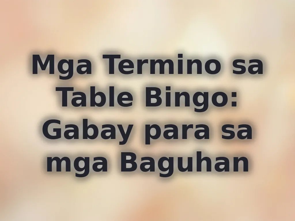 Termino sa bingo